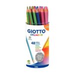 Image Crayons de couleur Stilnovo assortis - Pot de 48