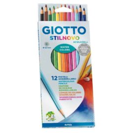 Image Crayons de couleur Stilnovo aquarellables assortis - Etui de 12