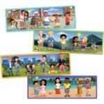 Puzzle galerie 6 pièces, les familles – Lot de 4 Puzzle galerie 6 pièces, les familles – Lot de 4