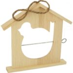 Mangeoire à oiseaux en bois à décorer – Lot de 10 Mangeoire à oiseaux en bois à décorer – Lot de 10