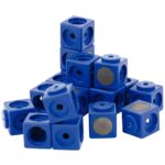 Image Cube magnétique emboîtable 3.4cm bleu - Sachet de 20