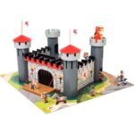 Château fort médiéval en bois + 9 pièces Château fort médiéval en bois + 9 pièces