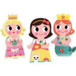 Puzzles magnétiques 3 pièces, les princesses – Lot de 3 Puzzles magnétiques 3 pièces, les princesses – Lot de 3