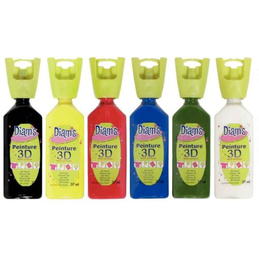 Peinture Diam's, effet brillant - Lot de 6 flacons 37ml