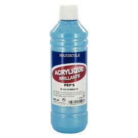 Peinture acrylique brillante, couleur pep’s Bleu d’Orient – Flacon de 500ml Peinture acrylique brillante, couleur pep’s Bleu d’Orient – Flacon de 500ml