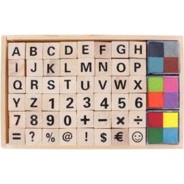 Image Set de 48 tampons alphabet / chiffre + encreur