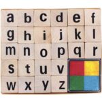 Image Set de 26 tampons alphabet minuscule + encreur