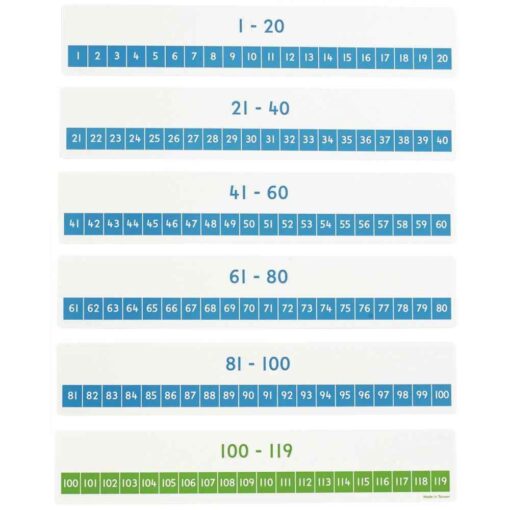 Set de 48 cartes nombre de 1 à 120