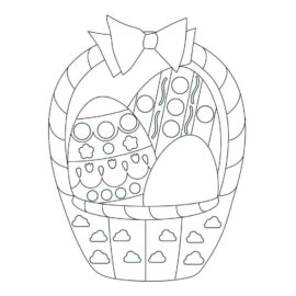 Image Formes de Pâques à colorier et à sticker à l'aide des gommettes géométriques - Pochet