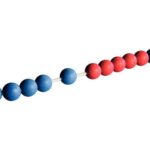 Chainette de 20 boules rouges / bleues Chainette de 20 boules rouges / bleues