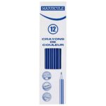 Crayon de couleur MAJUSCULE bleu foncé – Boite de 12 Crayon de couleur MAJUSCULE bleu foncé – Boite de 12