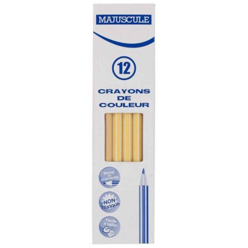 Crayon de couleur MAJUSCULE beige clair  - Boite de 12