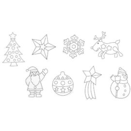 Image Formes de Noël à pailleter avec cordelette dorée - Sachet de 8