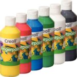 Image Peinture gouache aux doigts assortis - Carton de 6 flacons 250ml