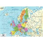 Image Puzzle en bois d'environ 50 pièces la carte de l'Europe
