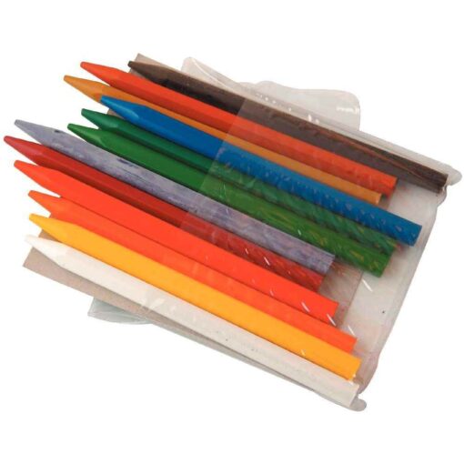 Crayons de couleur en plastique - Pochette de 12