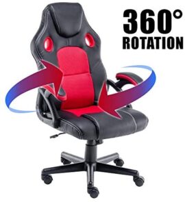 Play haha.Chaise de Jeu Chaise de Bureau Fauteuil pivotant Chaise d’ordinateur Ergonomie Chaise de conférenceSupport Lombaire PU Cuir Chaise de Travail réglable Tige de gaz Test SGS (Rouge) Play haha.Chaise de Jeu Chaise de Bureau Fauteuil pivotant Chaise d’ordinateur Ergonomie Chaise de conférenceSupport Lombaire PU Cuir Chaise de Travail réglable Tige de gaz Test SGS (Rouge) 5