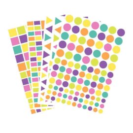 Image Gommettes géométriques pastels - Maxi pochette de 4 400