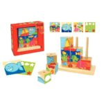 Image Abaque en bois de 9 cubes puzzle "La mer"