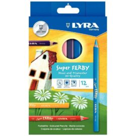 Image Crayons de couleur Super Ferby triangulaires - Etui de 12