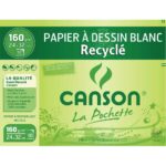 Papier dessin a grain recyclé 160g 24×32 – Pochette de 10 Papier dessin a grain recyclé 160g 24×32 – Pochette de 10