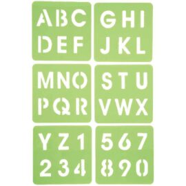 Image Pochoirs "Alphabet et Chiffres" - Paquet de 6
