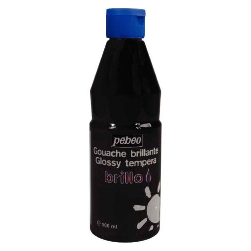 Gouache brillante brillo noir - Flacon de 500ml