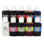 Image Encre à dessiner Colorex - Couleurs assorties - Lot de 10 flacons de 250ml