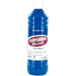 Peinture acrylique brillante bleu outremer – Flacon de 500ml Peinture acrylique brillante bleu outremer – Flacon de 500ml