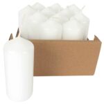 Image Bougies blanche a decorer - Lot de 12