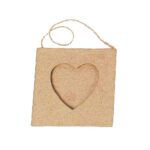 Cadres mini coeur en carton à décorer – Lot de 10 Cadres mini coeur en carton à décorer – Lot de 10