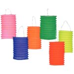 Lampion cylindrique 13cm uni coloris assortis – Lot de 30 Lampion cylindrique 13cm uni coloris assortis – Lot de 30