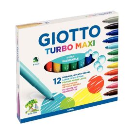 Image Feutres à pointe large Giotto Turbo Maxi Color - Etui de 12