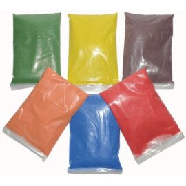 Image Sable coloré + 6 salières vides couleurs vives- Lot de 6 sacs de 500g