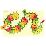 Image Puzzle en bois "Chenille alphabet"