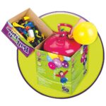 Image Bouteille d'hélium jetable + 30 ballons latex 9" multicolores