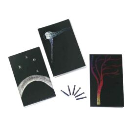 Image Kit cartes a gratter + plumes