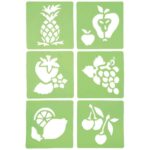 Image Pochoirs "Les fruits" - Lot de 6