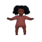 Image Poupon fille africaine - Corps souple - Avec cheveux - 30 cm