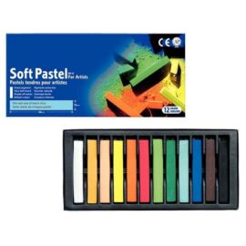 Pastels secs tendres carrés – Boîte de 12 Pastels secs tendres carrés – Boîte de 12