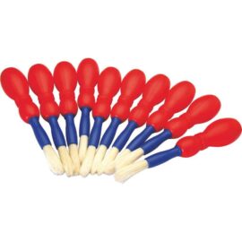 Pinceaux avec manche en plastique – Lot de 10 Pinceaux avec manche en plastique – Lot de 10