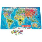 Puzzle monde magnétique – Planisphère de 92 pièces Puzzle monde magnétique – Planisphère de 92 pièces