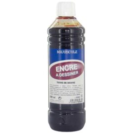 Encre à dessiner – Terre de sienne – Flacon de 500ml Encre à dessiner – Terre de sienne – Flacon de 500ml