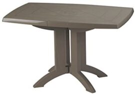 GROSFILLEX Vega Table, Taupe, 118 x 77 x 72 cm