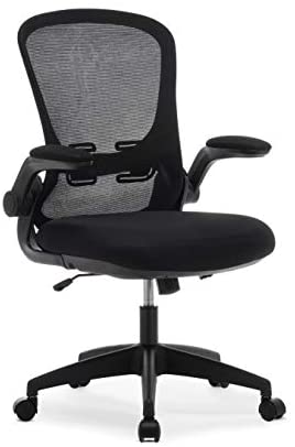 IntimaTe WM Heart Chaise De Bureau en Maille avec Accoudoirs Ajustables, Fauteuil de Bureau Respirant, Siège Ergonomique Pivotant, Hauteur Réglable, Assise Rembourrée (Noir)