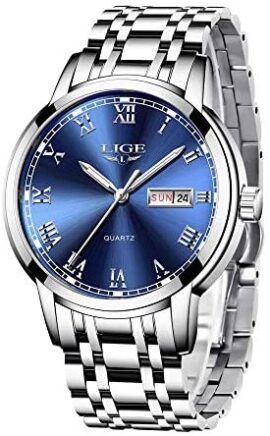 LIGE Montre Homme Mode Sport Étanche Analogique Quartz Montres avec Acier Inoxydable Affaires Montre Bracelet LIGE Montre Homme Mode Sport Étanche Analogique Quartz Montres avec Acier Inoxydable Affaires Montre Bracelet