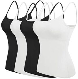 Lot de 4 Femme Débardeur Top de Sport Gilet T-Shirt Femme sans Manche Camisole Dos Nu Tank Yoga Fitness 3912 One Size XS-L (34-40) Lot de 4 Femme Débardeur Top de Sport Gilet T-Shirt Femme sans Manche Camisole Dos Nu Tank Yoga Fitness 3912 One Size XS-L (34-40)