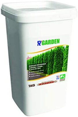 Engrais Conifères - R’Garden - Engrais Organique Conifère, Laurier et Plante de haie - Engrais Ecologique - Fertilisant Naturel - Nourrit en Profondeur - Facile d’Utilisation - 1KG