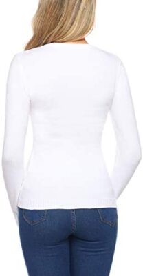 Aibrou Pull Col Rond Femme à Manches Longues Pull Basique Col Ras du Cou Pullover en Tricot Chaud sous Pull Top Hauts Chic Elegant à la Mode Aibrou Pull Col Rond Femme à Manches Longues Pull Basique Col Ras du Cou Pullover en Tricot Chaud sous Pull Top Hauts Chic Elegant à la Mode 6