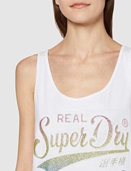 Superdry Ro Glitter Emboss Classic Vest Débardeur Femme Superdry Ro Glitter Emboss Classic Vest Débardeur Femme 3